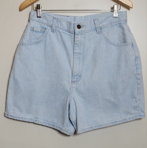 Vintage Lee Mom Light Blue Denim Shorts - Picture 1 of 7